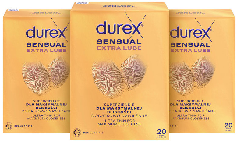 DUREX Sensual Extra Lube 3× 20 ks
