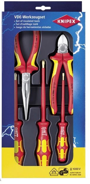 KNIPEX Elektro set VDE Sada kleští a šroubováků, 5 ks 00 20 13