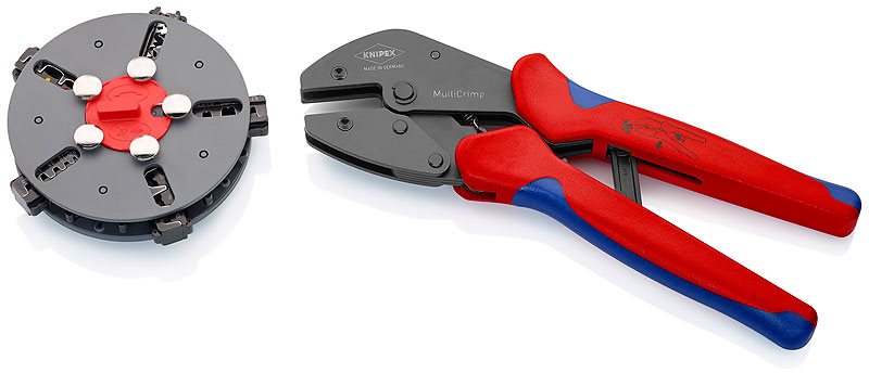 KNIPEX MULTICRIMP® Kleště lisovací s výměnným zásobníkem, 250 mm 97 33 02