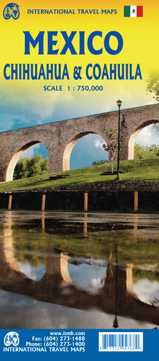 Mexico: Chihuahua & Coahuila States - přehledová mapa