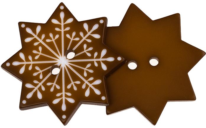 BELLATEX Sada 3 ks, 3,5 cm vločka hnědá - 400618