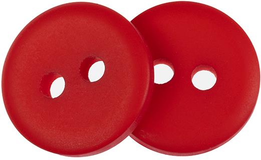 Bellatex Knoflík 1,3 cm červený 2 dírky 401328 sada 6 ks