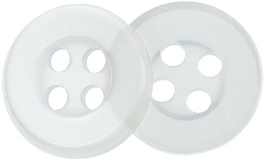 Bellatex Knoflík 1 cm průhledný 4 dírky 401292 sada 6 ks
