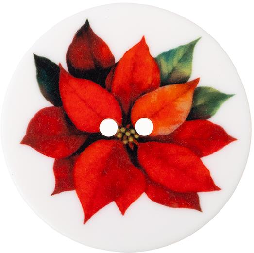 BELLATEX Knoflík 3,5 cm hvězda vánoční - 401682 - sada 3 ks