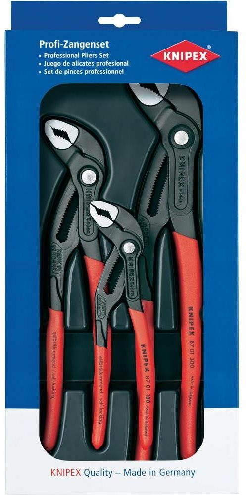 KNIPEX COBRA® Sada siko kleští 180/250/300 mm, 3ks 00 20 09 V02