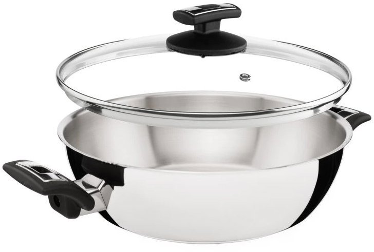 KOLIMAX Pánev COMFORT 26 cm s úchyty, se skleněnou poklicí, vysoká