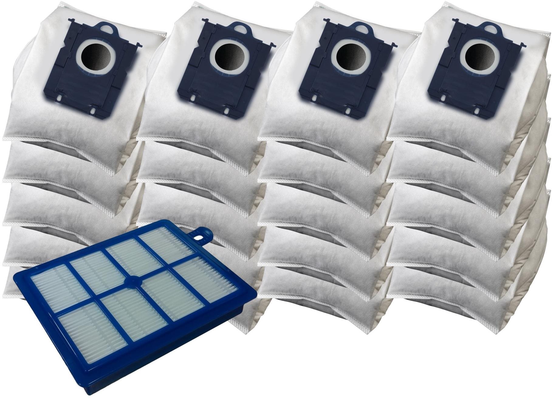 KOMA SB03PL - Sada 20ks sáčků včetně HEPA filtru pro vysavače AEG, Electrolux, Philips používající s
