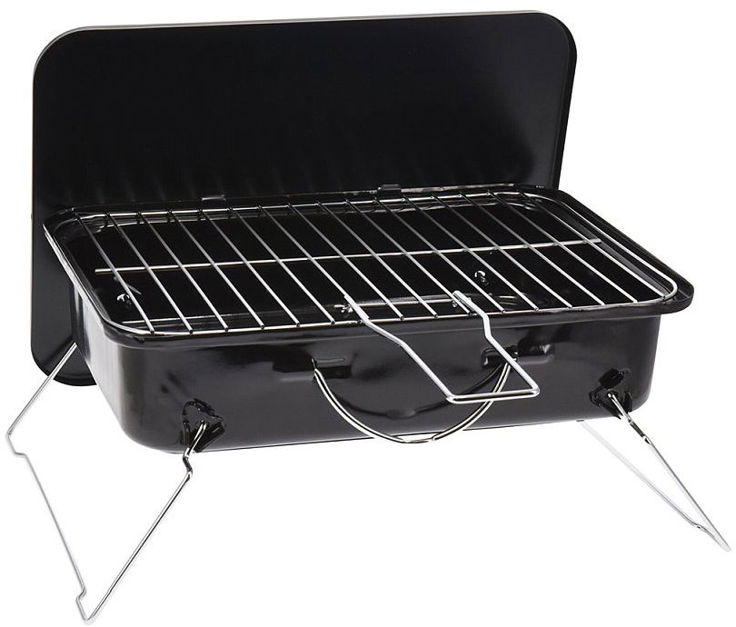 PROGARDEN Gril přenosný zinkovaný obdélník 35 × 25 × 8 cm