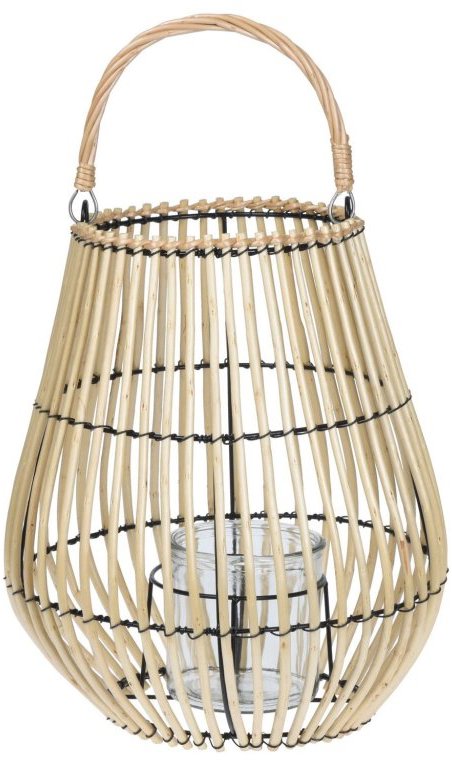 Koopman 54397 Ratanová lucerna na svíčku, 47 cm