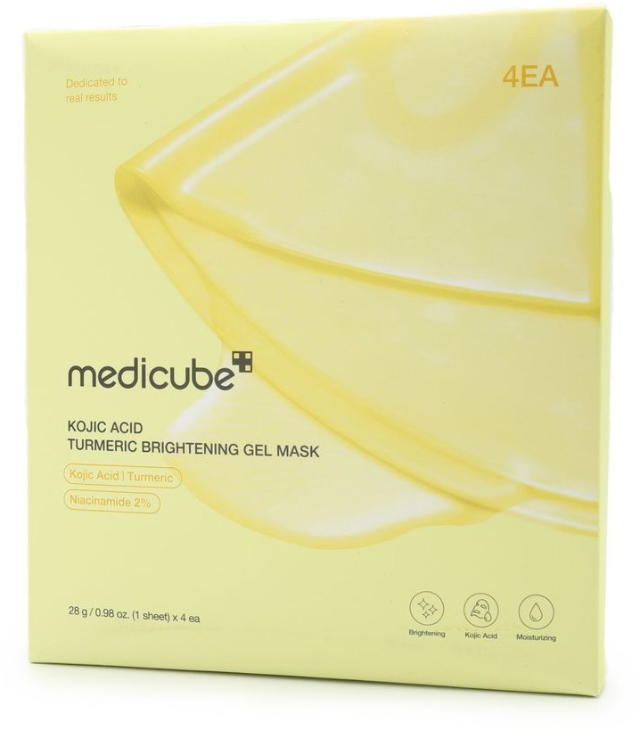 MEDICUBE Kojic Acid Turmeric Brightening Gel Mask 4 × 28 g