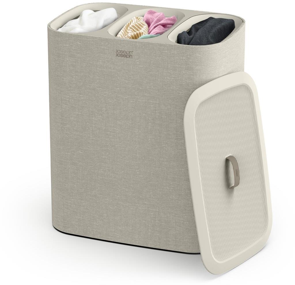 Joseph Joseph Koš na prádlo Tota Trio 50021, textil/plast, 90 l, ecru