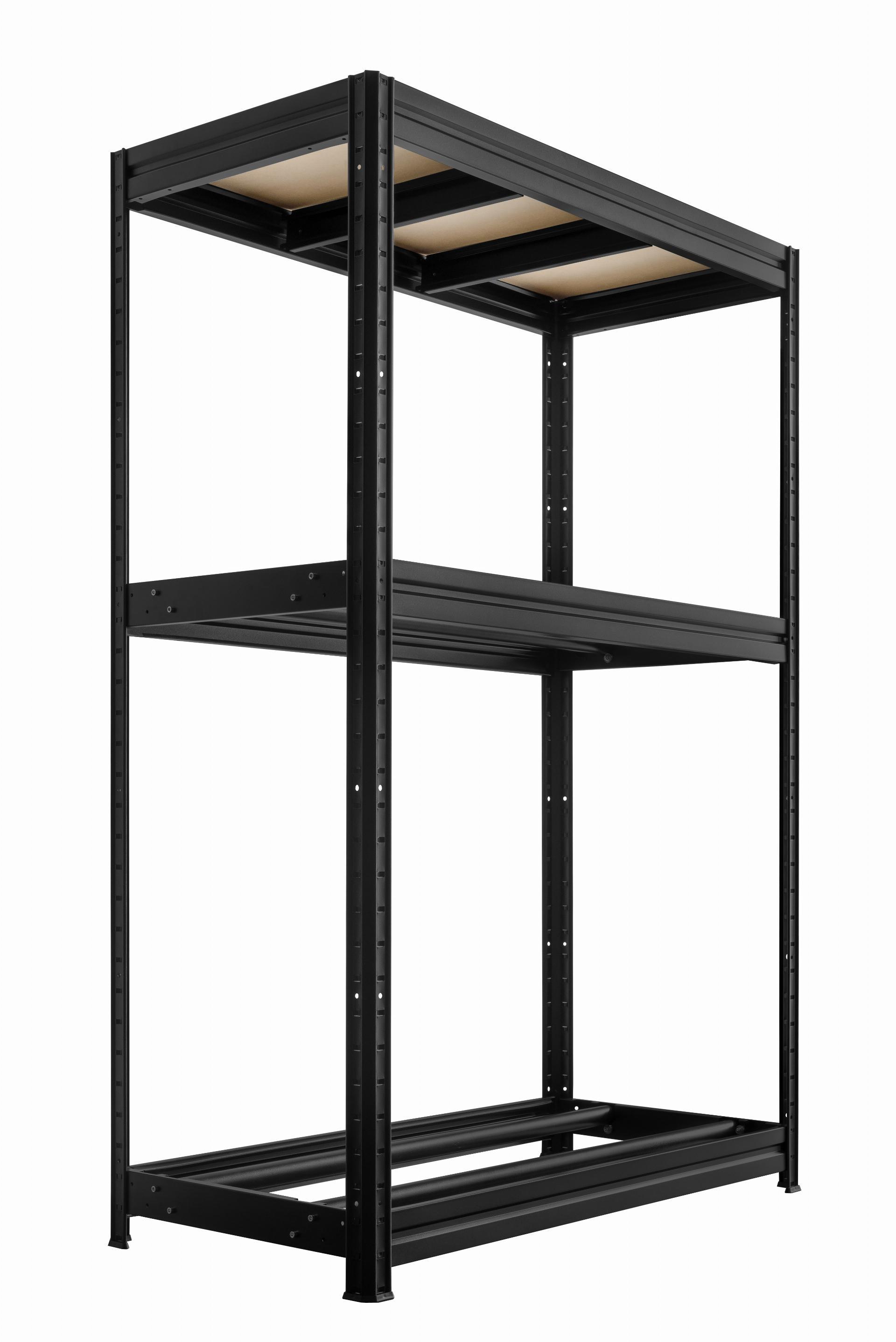 Regál na pneumatiky KOVONA Heavy Pneu 177 × 120 × 60 cm, černý