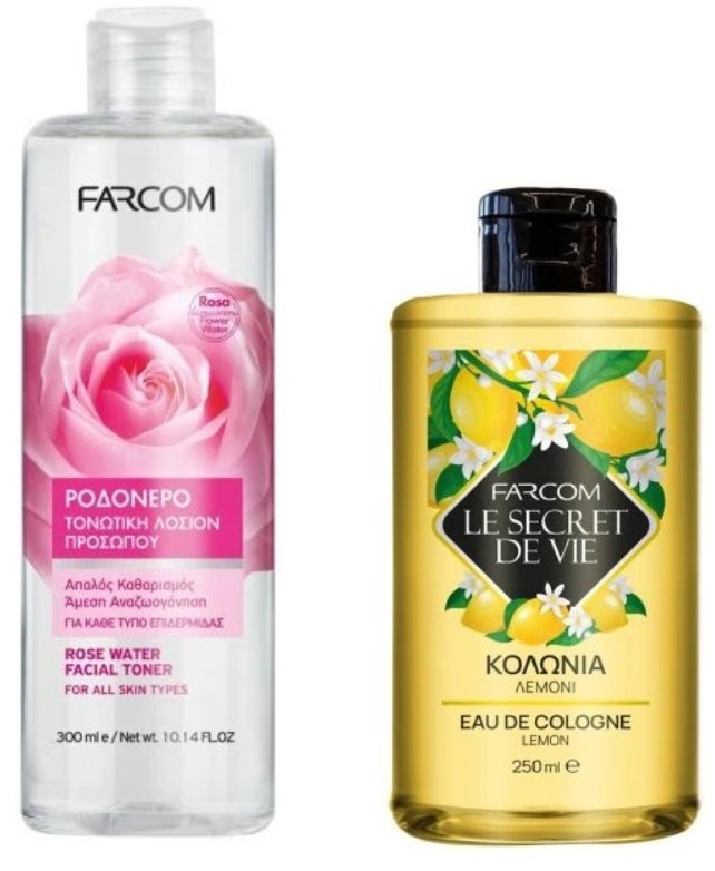 Farcom Kolínská voda citron EdC 250 ml + Růžová Voda 300 ml