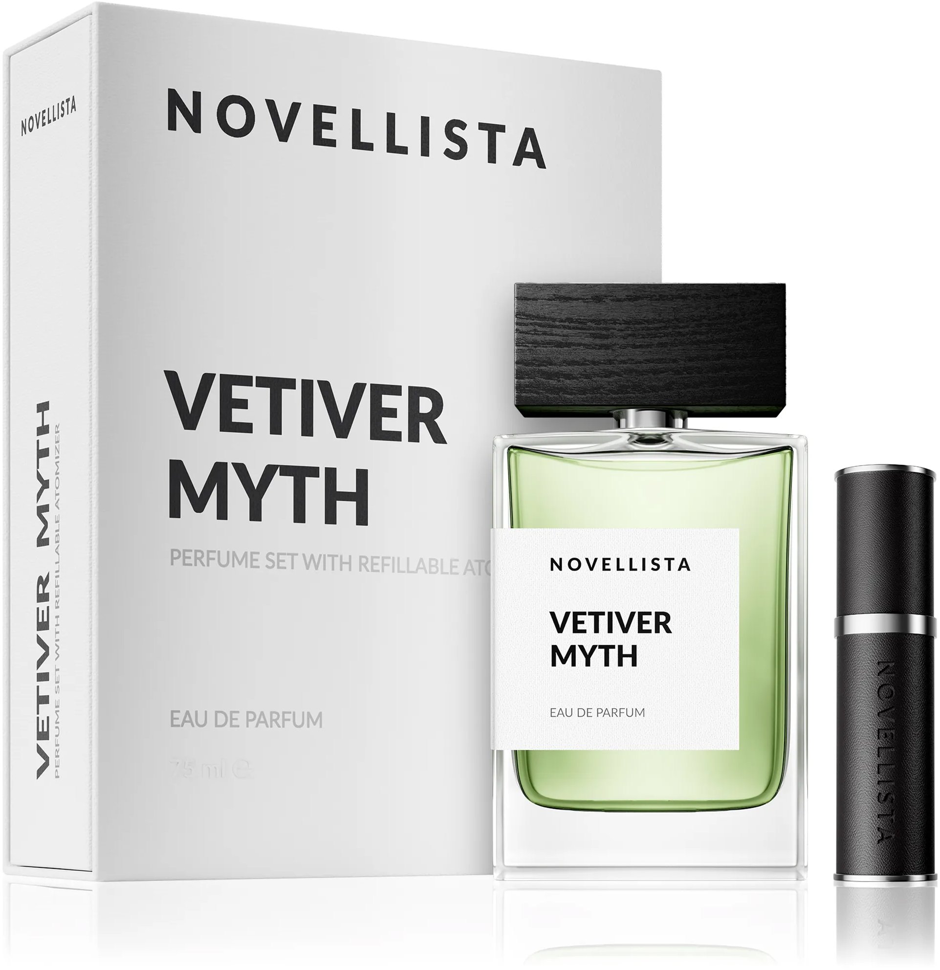 NOVELLISTA Vetiver Myth set 75 ml + plnitelný atomizer