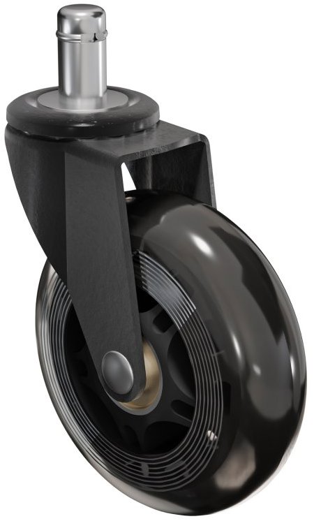 Walteco Kolečko průměr 75 mm, transparentní, čep průměr 11 mm