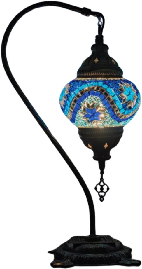Krásy Orientu Orientální mozaiková stolní lampa Lalam - Swan - 12 cm