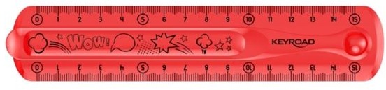 KEYROAD Flexi 15cm, ohebné, červené