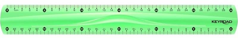 Rýsovací potřeby KEYROAD Flexi 30cm, ohebné, zelené