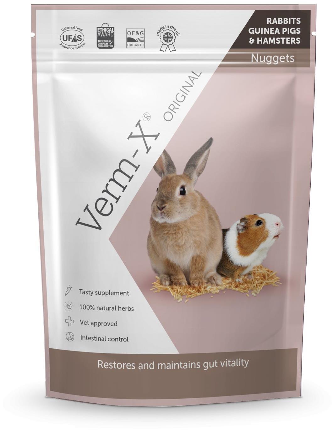 Verm-X Přírodní nugetky proti střevním parazitům pro hlodavce 180 g