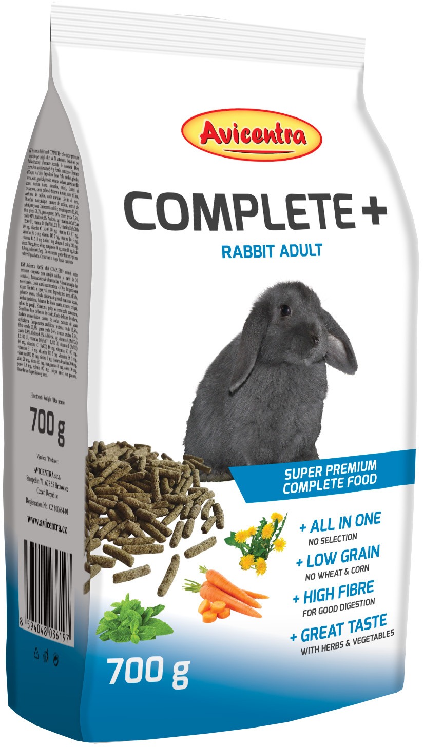 Avicentra Complete + králík 700 g