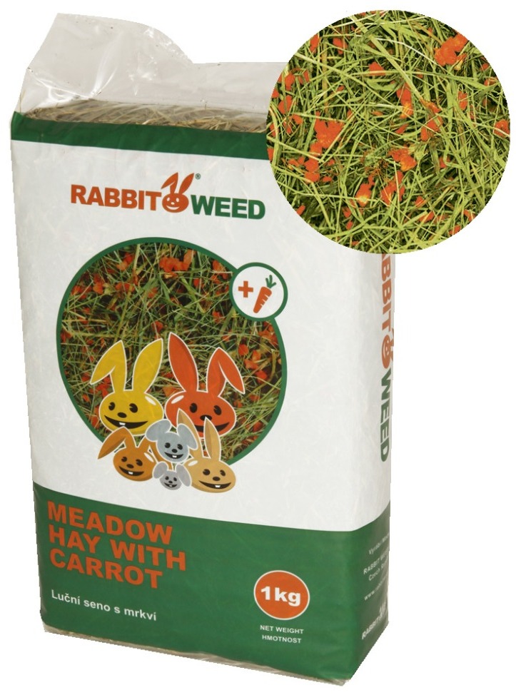 Rabbit Weed Seno luční s mrkví 40 l
