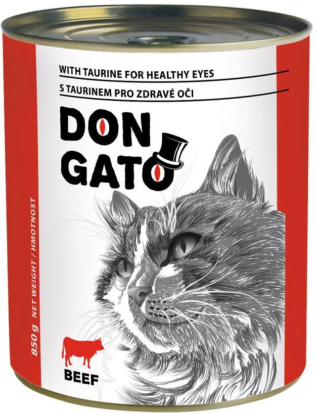 Don Gato Konzerva pro kočky s hovězím 850 g