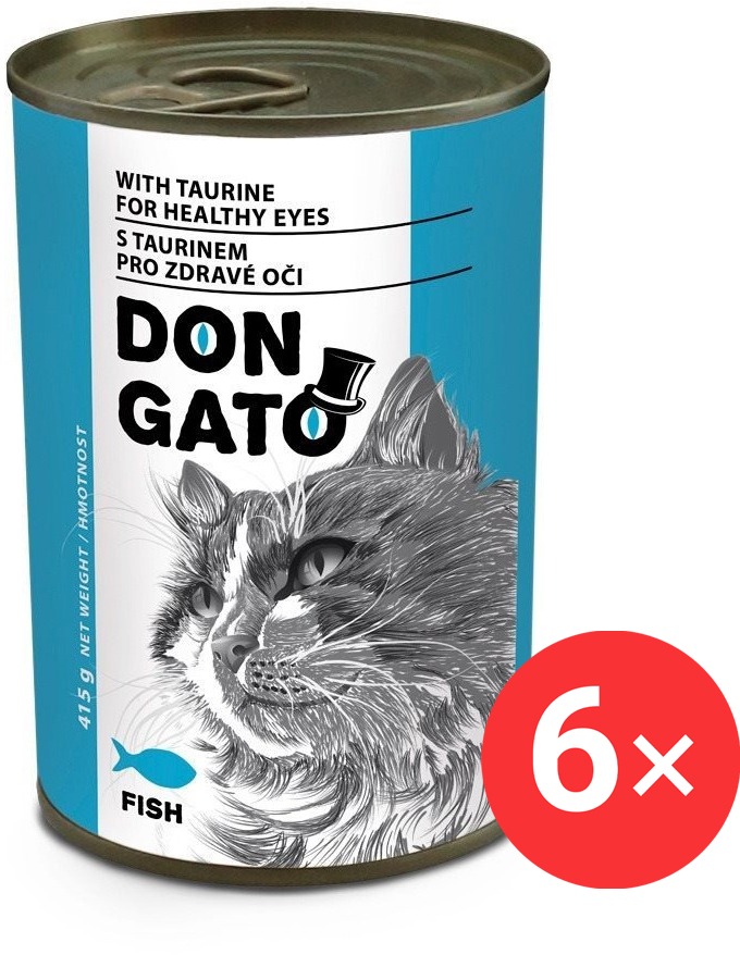 Don Gato Konzerva pro kočky s rybou 6 × 415 g