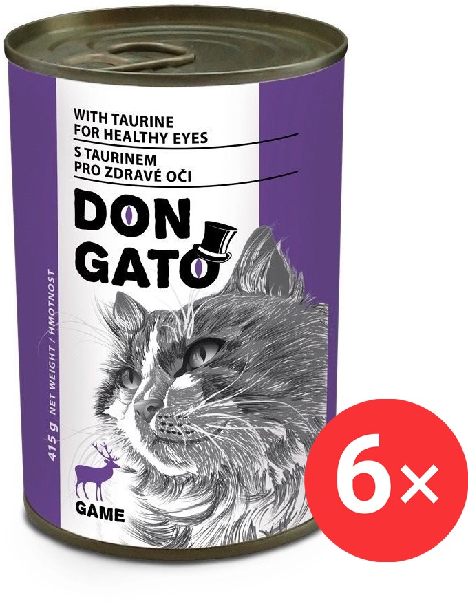 Don Gato Konzerva pro kočky se zvěřinou 6 × 415 g