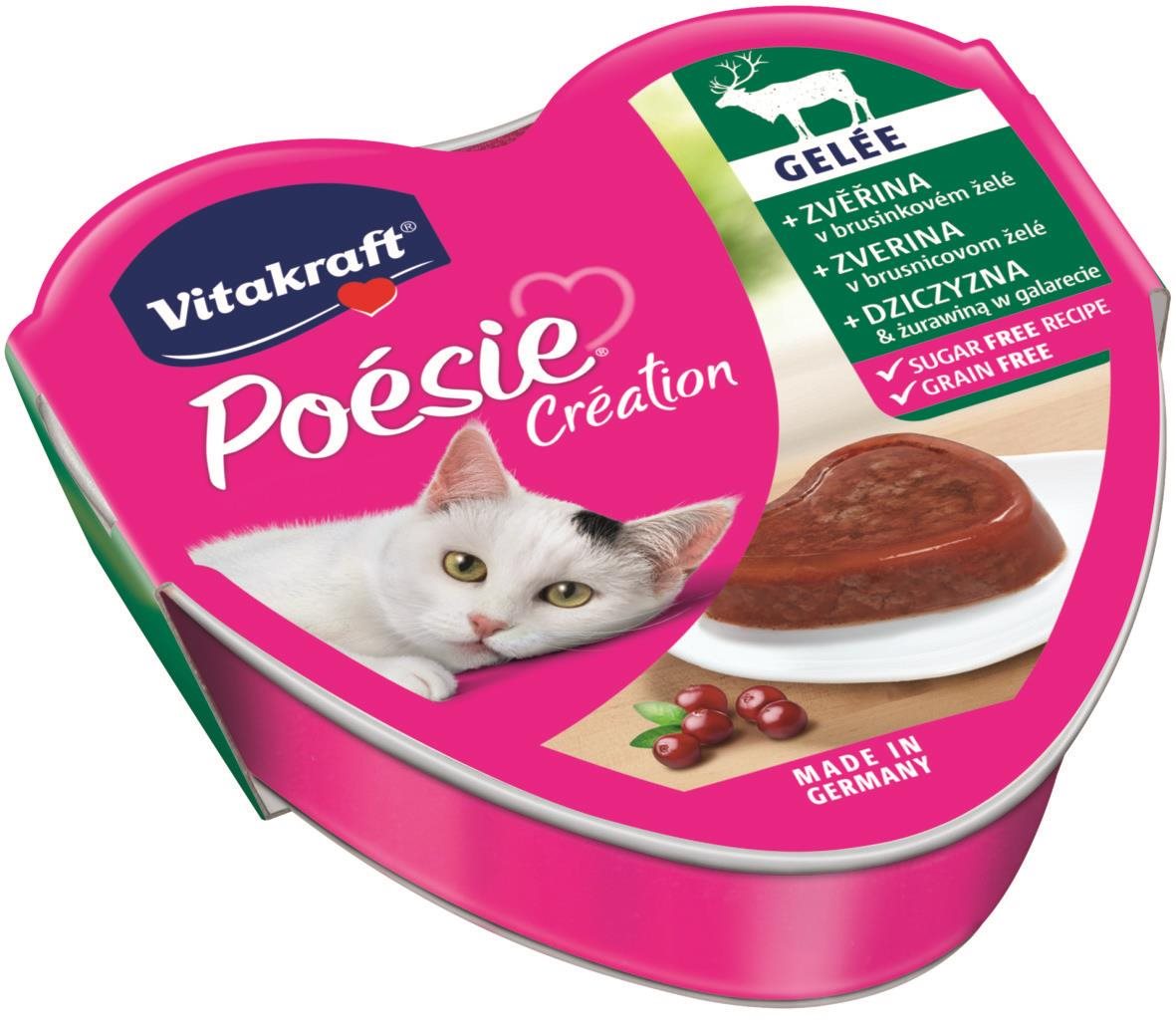 Vitakraft Cat mokré krmivo Poésie Création zvěřina a brusinky 85g