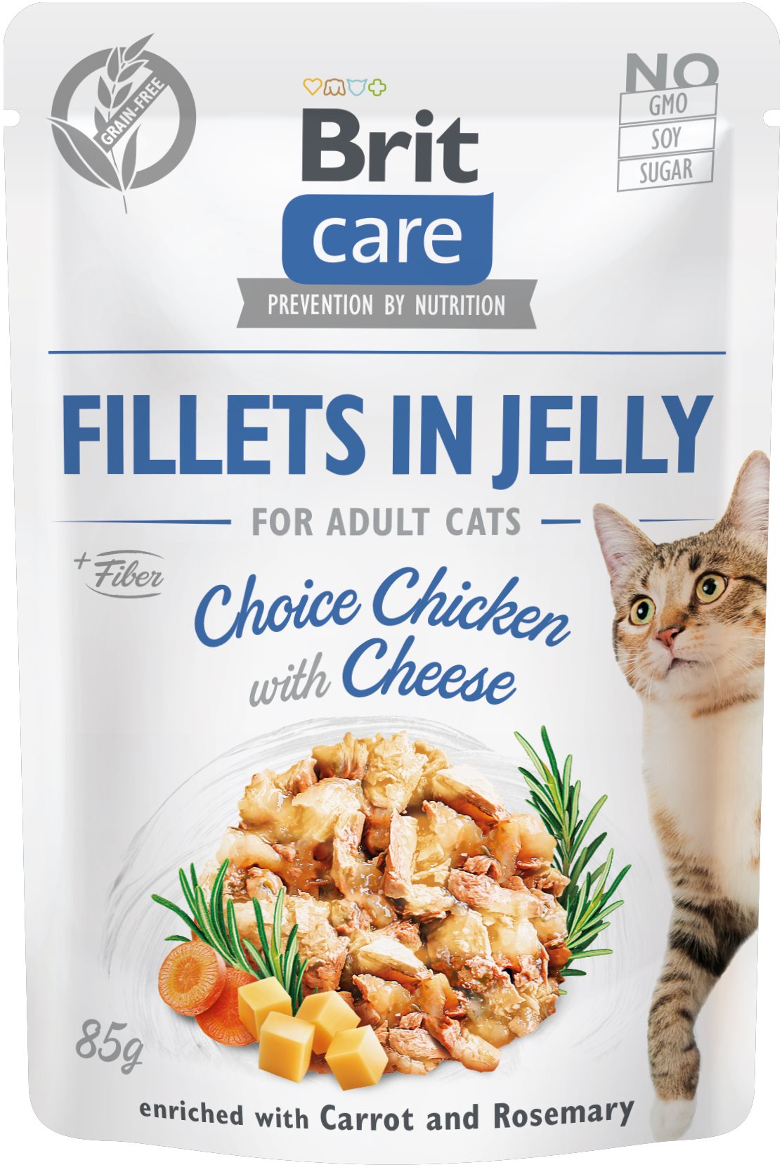 Brit Care Cat Fillets in Jelly Choice Chicken with Cheese 85 g