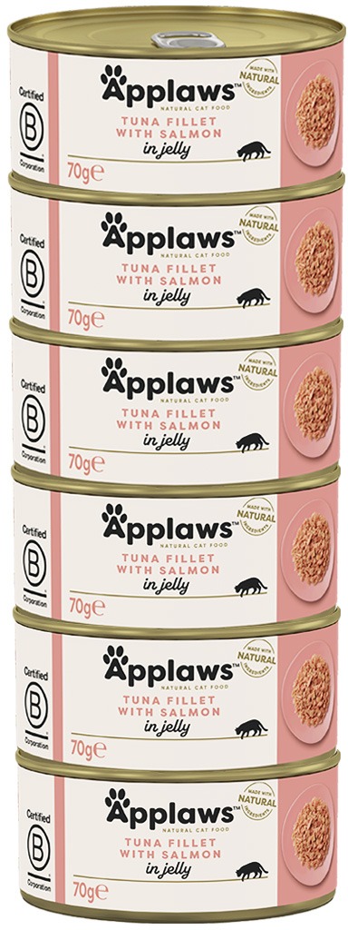 Applaws konzerva Jelly Tuňák a losos 6 × 70 g