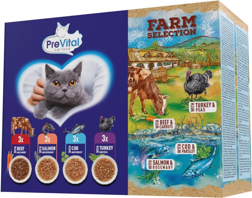 PreVital Farm Selection mix masa a ryb 12 × 85 g