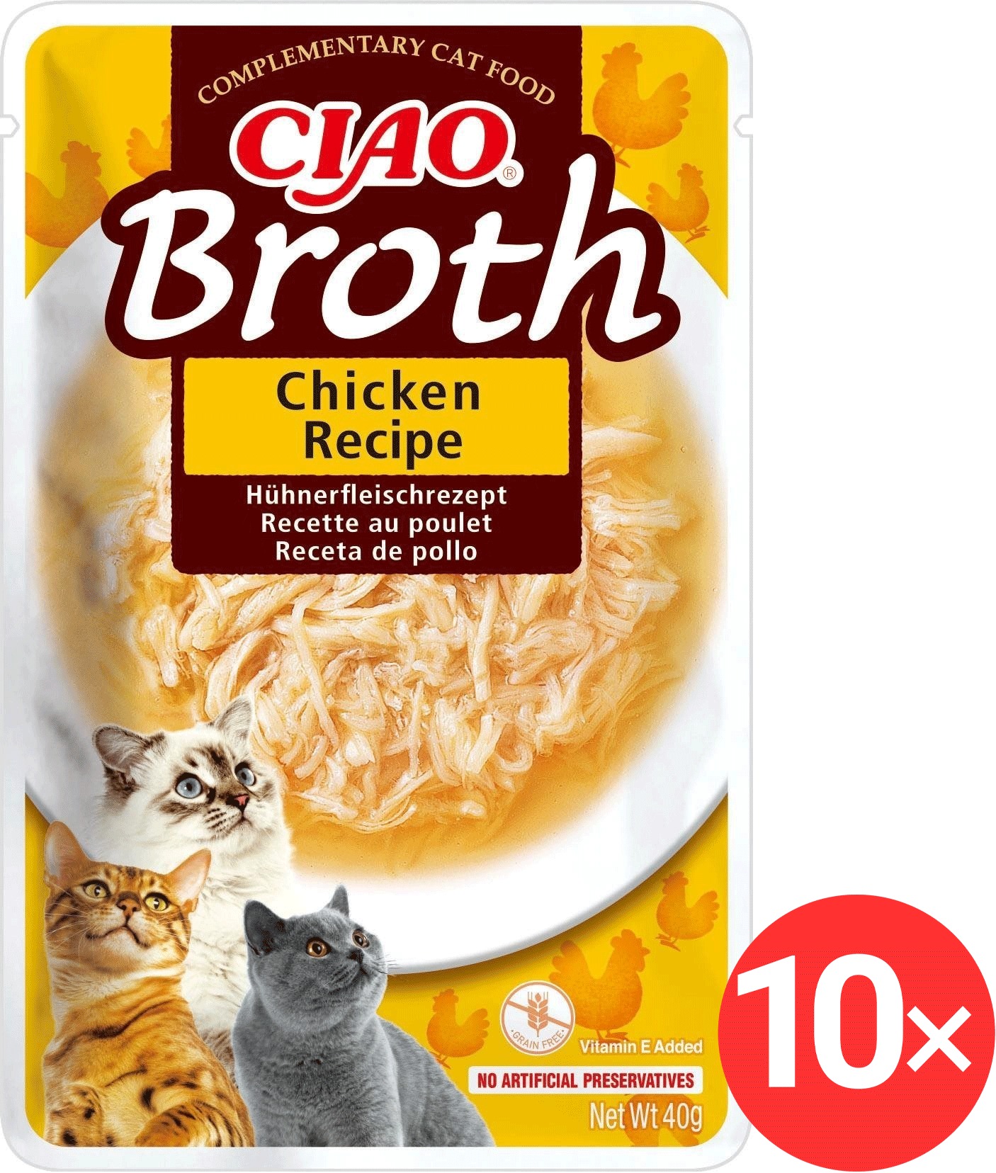 Ciao Churu Cat Broth Vývar kuřecí receptura 10 × 40 g