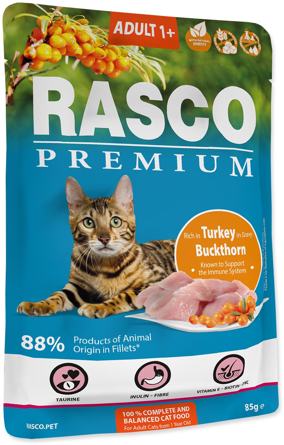Rasco Kapsička Premium Adult krůtí s rakytníkem 85 g