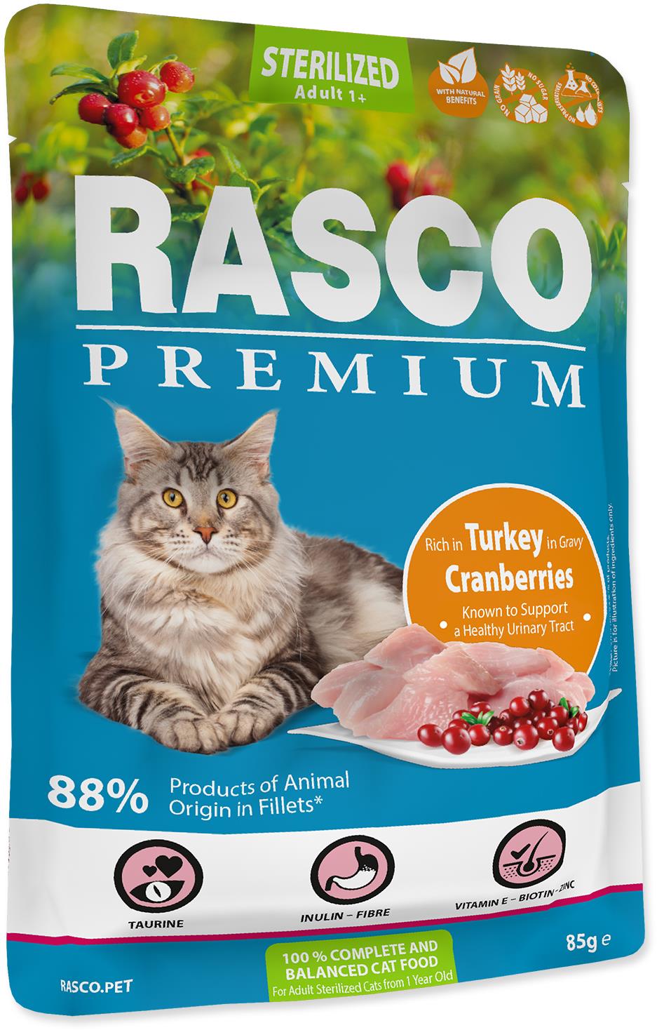 Rasco Kapsička Premium Sterilized krůtí s brusinkou 85 g