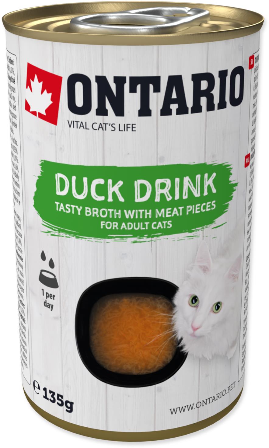 Ontario Drink Vývar pro kočky kachní 135 g