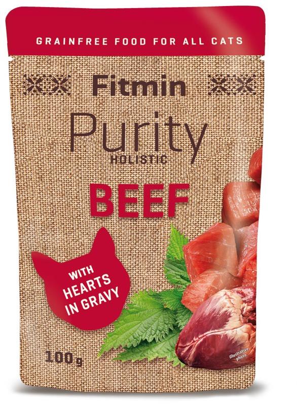 Fitmin Purity Kapsička pro kočky hovězí se srdcem 100 g