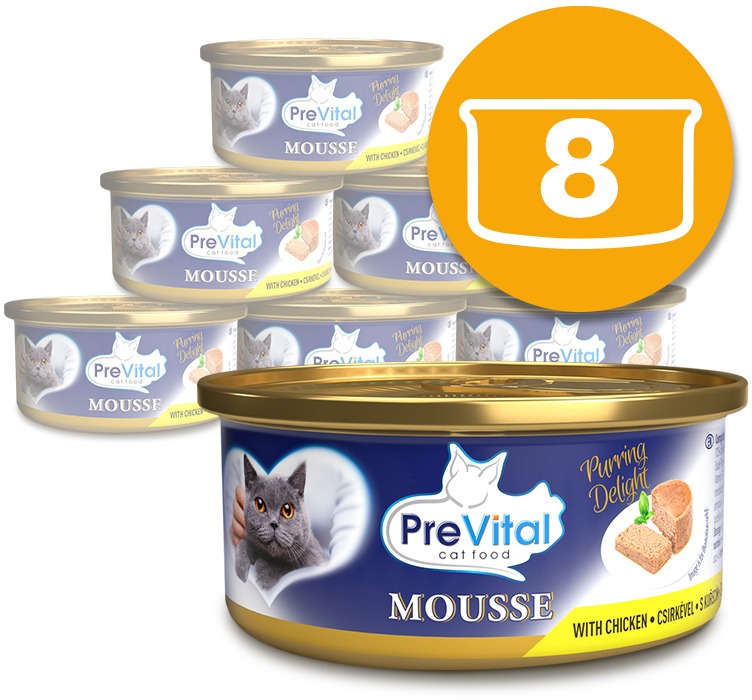 PreVital konzerva pro kočky kuřecí 8 × 85 g