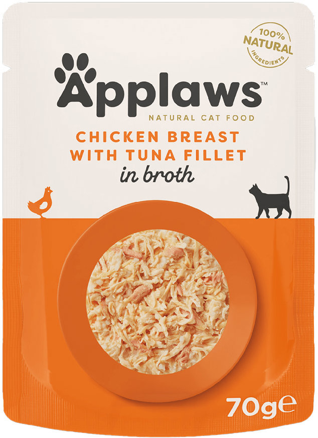 Applaws kapsička Cat Kuřecí prsa s tuňákem 70 g