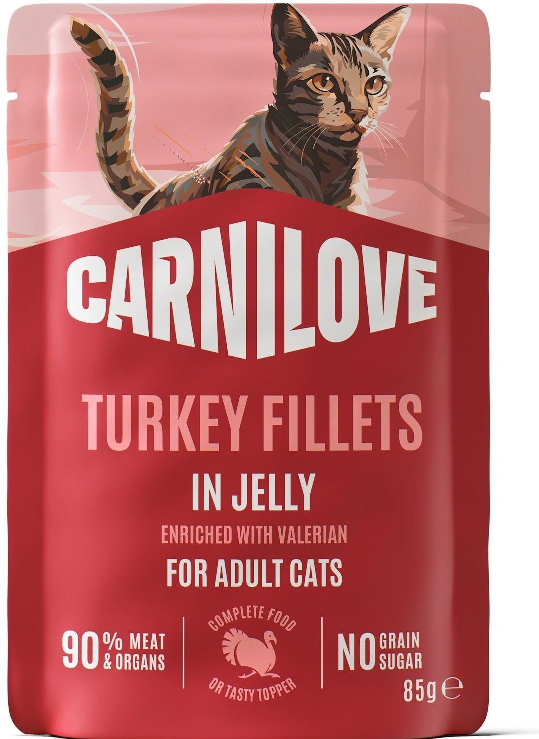 Carnilove Cat Pouch Jelly rich in Turkey enriched with Valerian 85 g