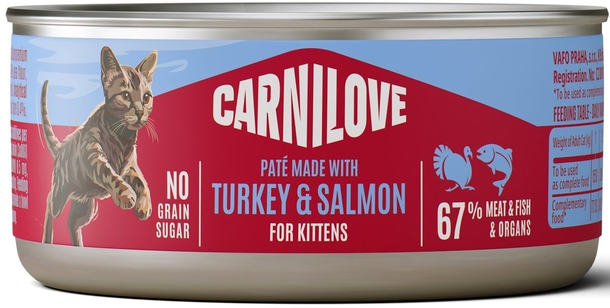 Carnilove Cat Can Paté Made with Turkey & Salmon for Kittens 100 g