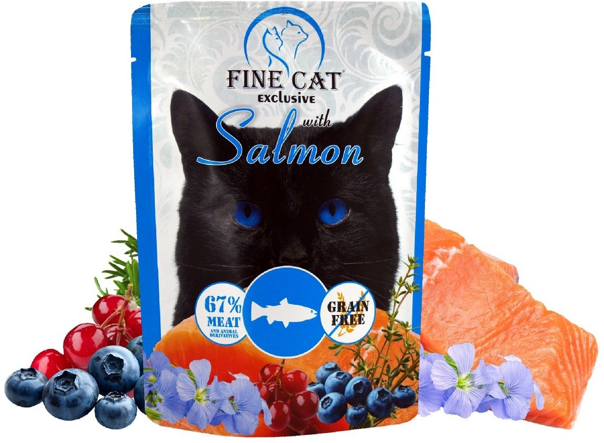 Fine Cat XXL kapsa pro kočky s lososem 9 × 300 g