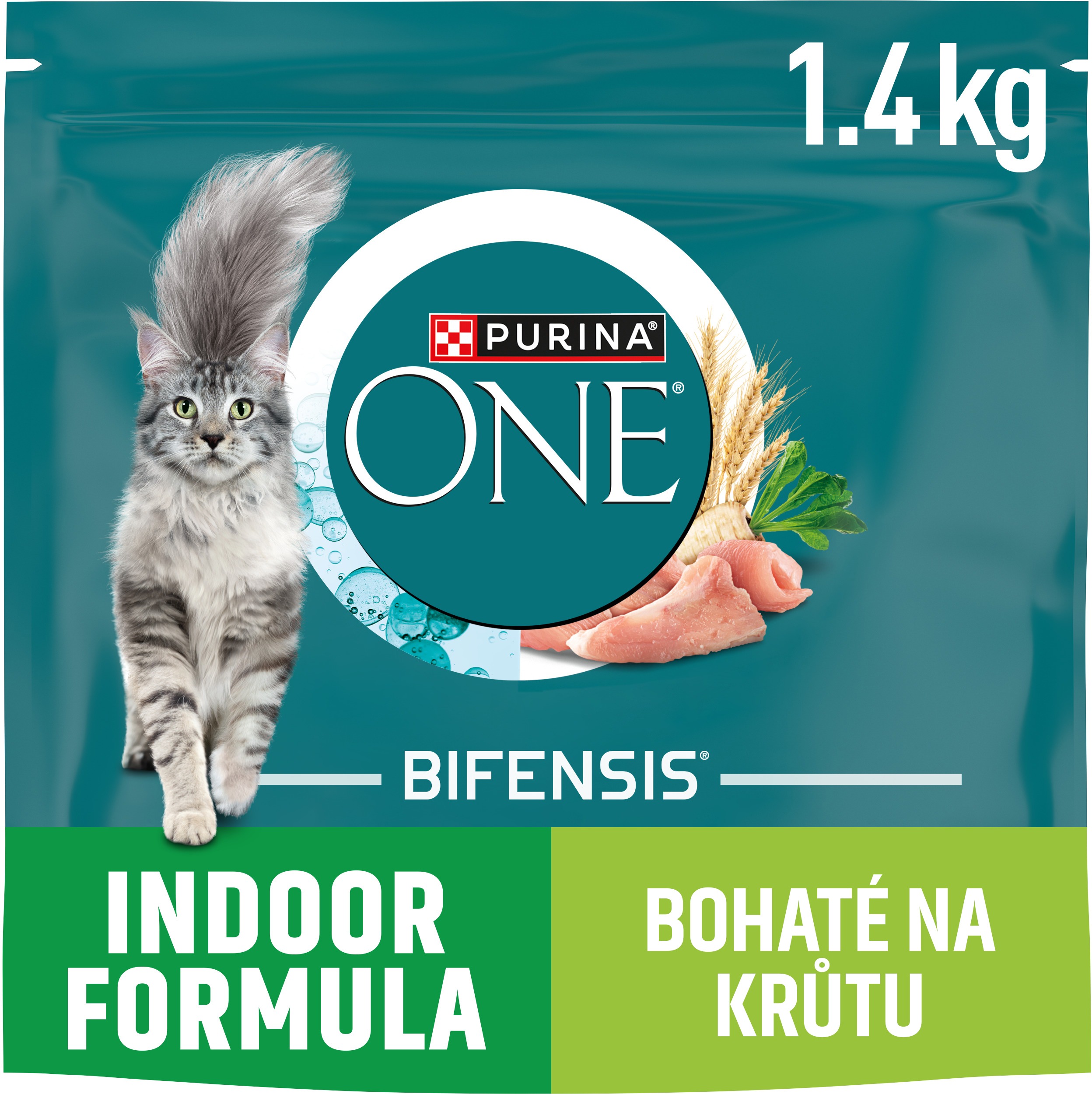 Purina ONE Bifensis Indoor granule pro kočky krůta 1,4 kg