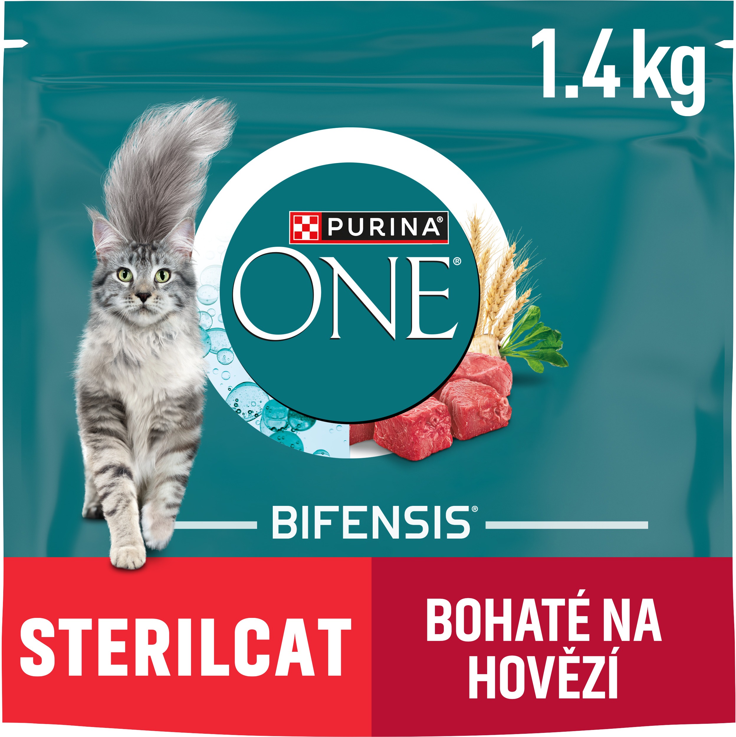 Purina ONE Bifensis Sterilised granule pro kočky hovězí 1,4 kg