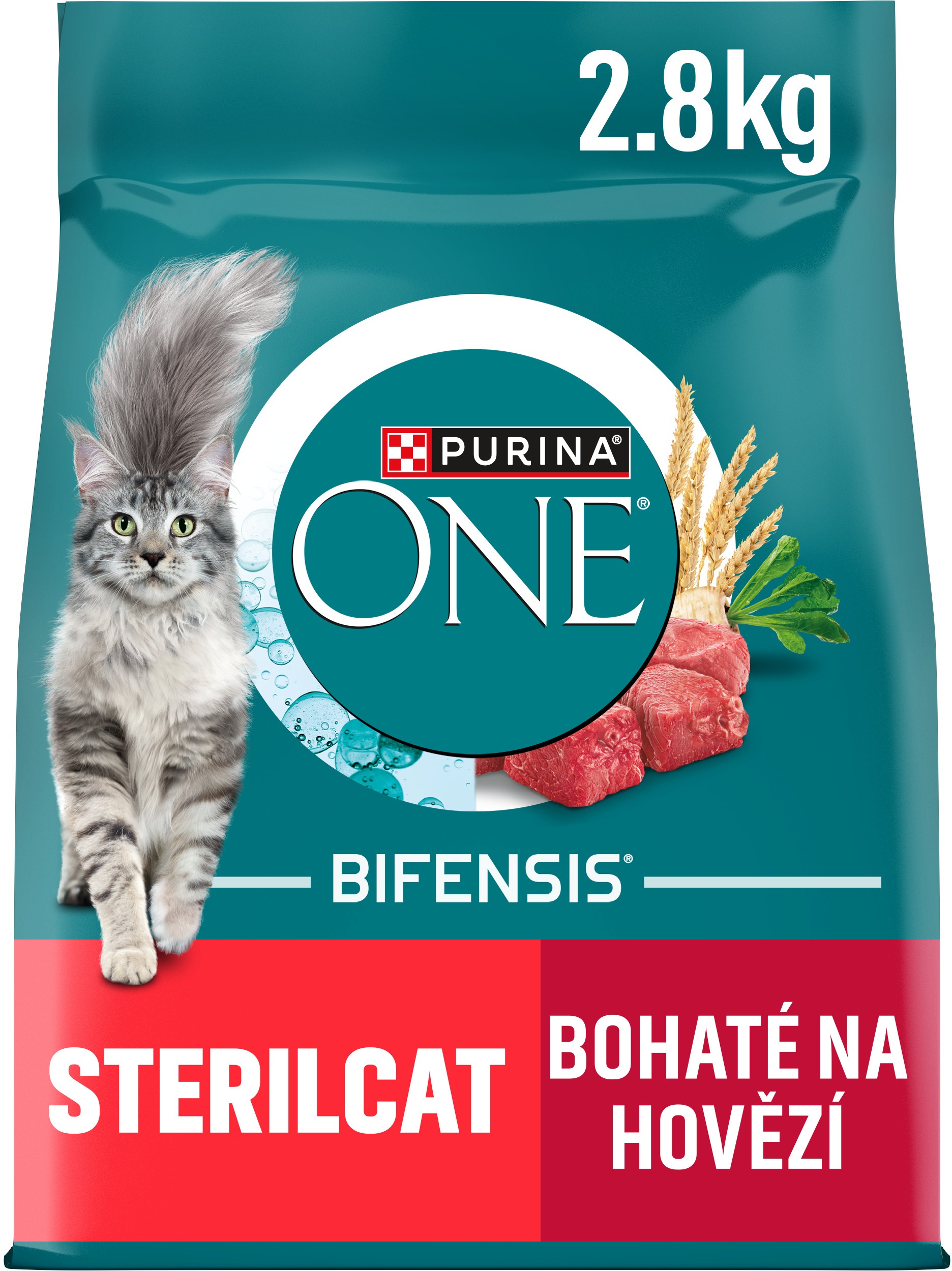 Purina ONE Bifensis Sterilised granule pro kočky hovězí 2,8 kg