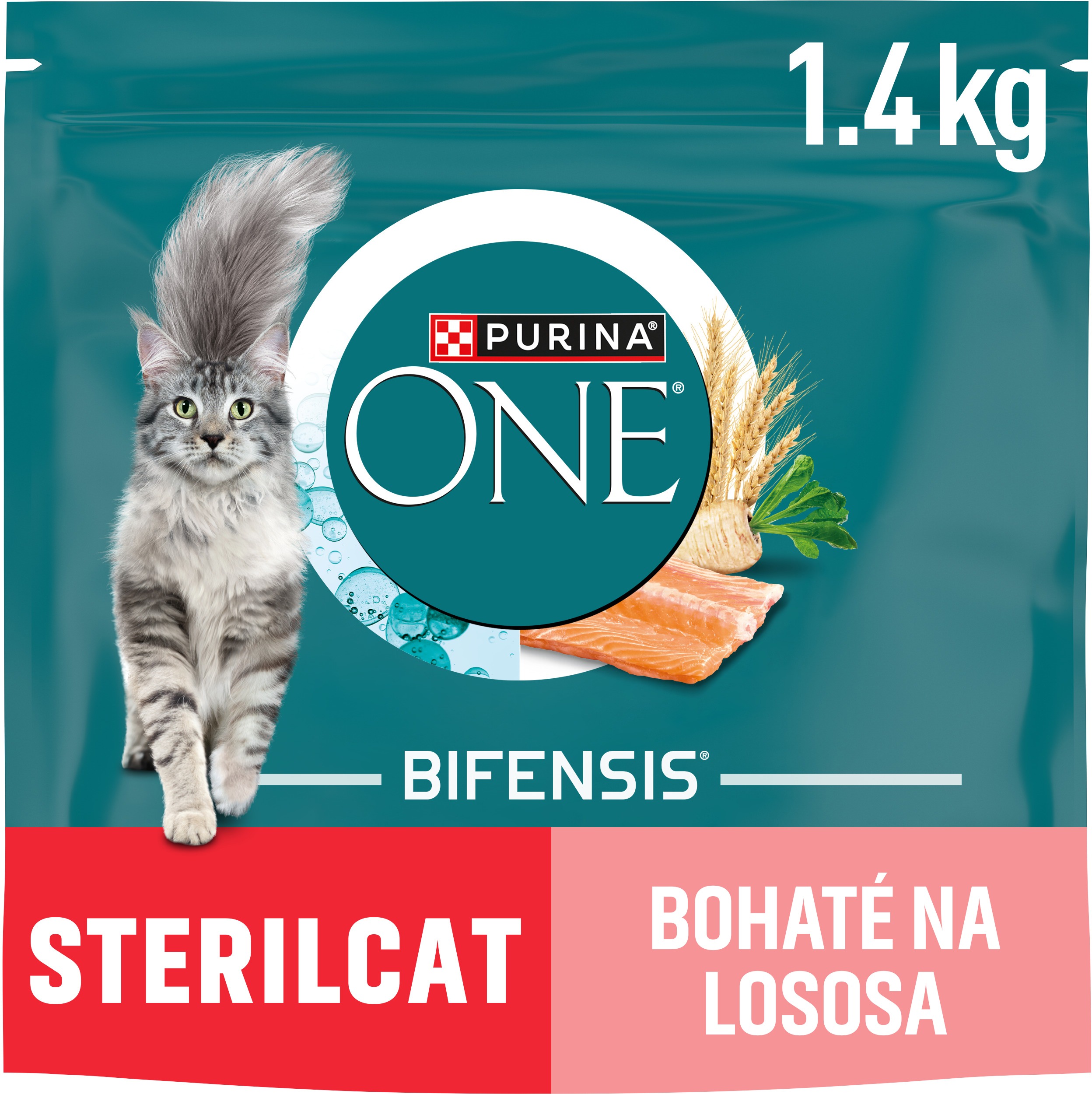 Purina ONE Bifensis Sterilised granule pro kočky losos 1,4 kg