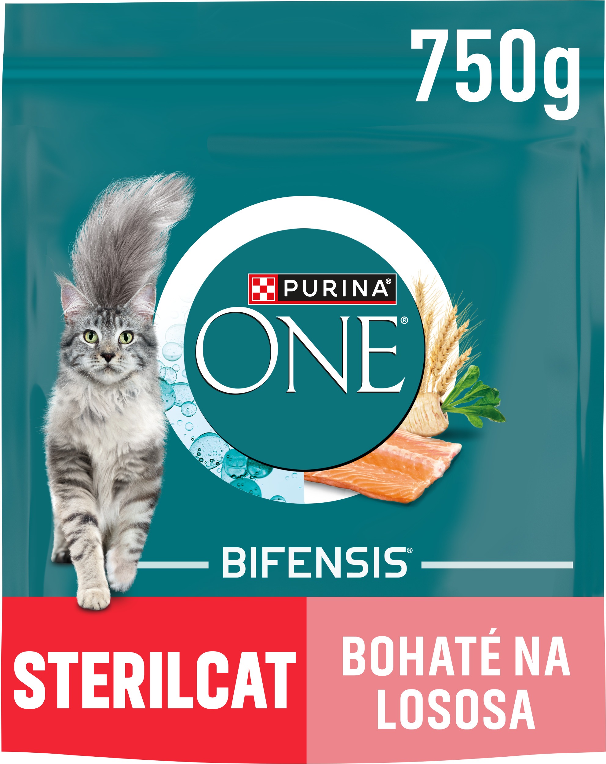 Purina ONE Bifensis Sterilised granule pro kočky losos 750 g