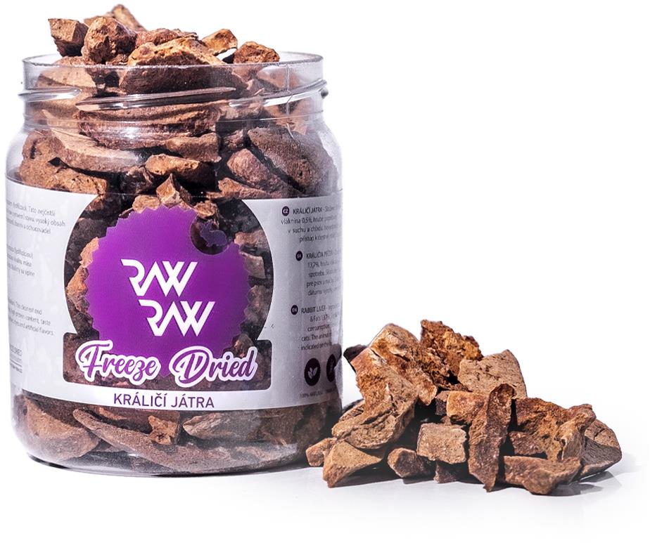 Raw Raw mrazem sušená Králičí játra 80 g