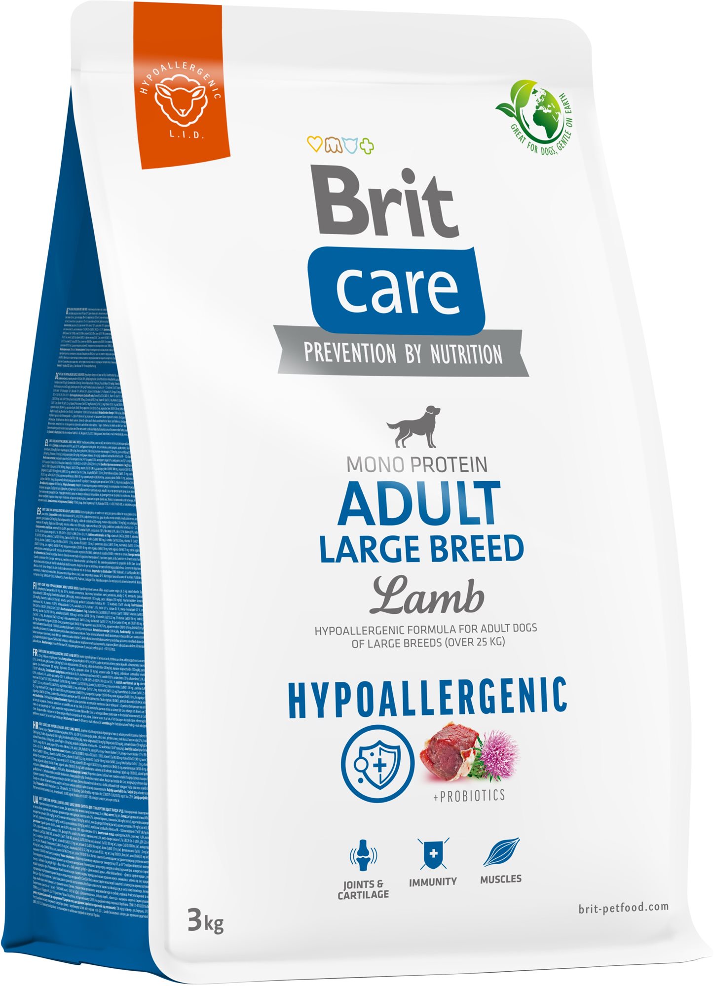 Brit Care Dog Hypoallergenic s jehněčím Adult Large Breed 3 kg