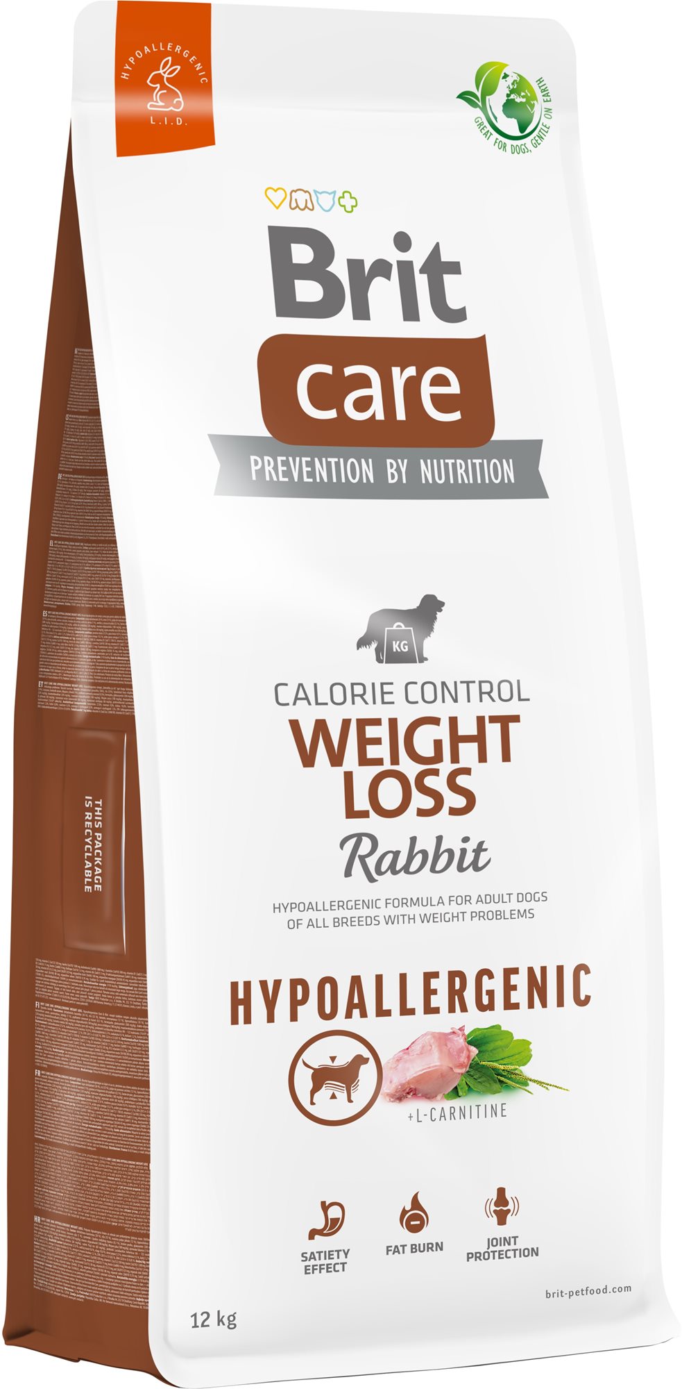 Brit Care Dog Hypoallergenic s králičím Weight Loss 12 kg